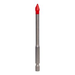 Diablo 1/4 in. X 3-1/2 in. L Carbide Tipped Tile and Stone Drill Bit Hex Shank 1 pk