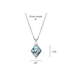 Montana Silversmiths Women's High Noon Cobblestone Silver/Turquoise Necklace