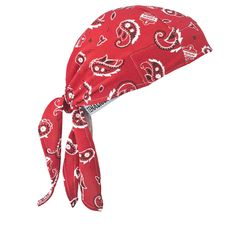 Ergodyne Chill-Its Western Dew Rag Red One Size Fits Most