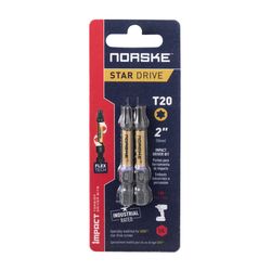 Norske Star T20 X 2 in. L Impact Torsion Bit S2 Tool Steel 2 pk