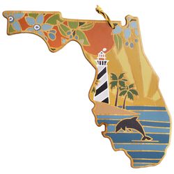 Totally Bamboo Summer Stokes 13.5 in. L X 12.25 in. W X 0.63 in. Bamboo Florida Serving & Cutting Bo