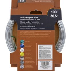 HILLMAN 100 ft. L Galvanized Steel 14 Ga. Solid Wire