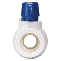 Homewerks 1/2 in. PVC Slip Ball Valve Full Port Quarter-Turn Lever For Potable Water