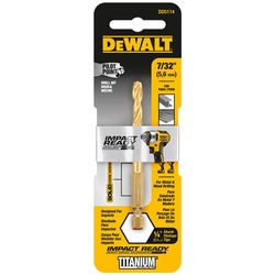 DeWalt Impact Ready 7/32 in. X 3-7/64 in. L High Speed Steel Drill Bit Quick-Change Hex Shank 1 pc