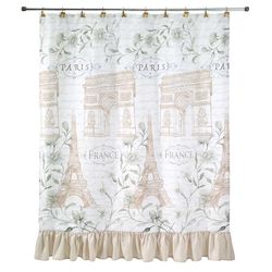 Avanti Linens Paris Botanique 72 in. H X 72 in. W Multicolored Shower Curtain Polyester