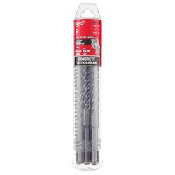 Milwaukee MX4 Assorted in. Carbide Rotary Hammer Drill Bit Set SDS-Plus Shank 6 pc