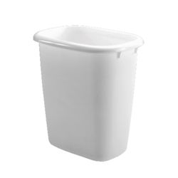 Rubbermaid Contours 3.5 gal White Plastic Vanity Wastebasket