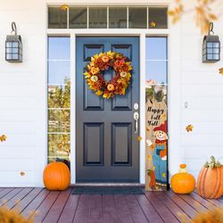 Glitzhome 24 in. Leaf and Berry Wreath