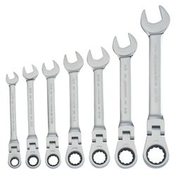 CRAFTSMAN SAE Reversible Ratcheting Flex Head Combination Wrench Set 7 pc