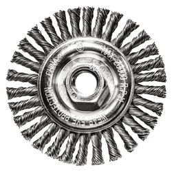 Century Drill & Tool 4 in. Stringer Bead Wire Wheel Brush Steel 20000 rpm 2 pc