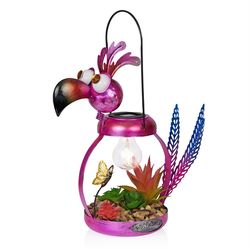 Alpine Pink Acrylic/Iron 16 in. H Outdoor Decoration