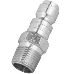 Milton Steel Air Plug 3/8 in. MPT 2 pc