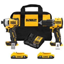 DEWALT 20V MAX ATOMIC Cordless Brushless 2 Tool Combo Kit