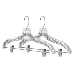 Whitmor 9.5 in. H X 16.75 in. W X 1 in. L Plastic Clear Suit Hanger 2 pk
