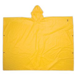 CLC Climate Gear Yellow PVC Rain Poncho One Size Fits All 0.1 mm