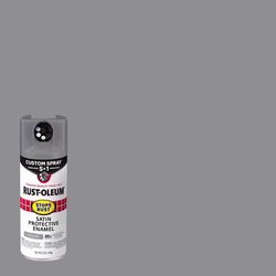 Rust-Oleum Stops Rust Custom Spray 5-in-1 Indoor and Outdoor Satin Gray Oil-Based Oil Modified Alkyd