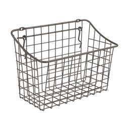 Spectrum 5.5 in. L X 10.3 in. W X 7 in. H Gray Wire Basket