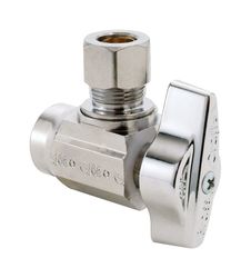 BrassCraft 1/2 in. CTS X 3/8 in. CTS Brass Angle Stop Valve