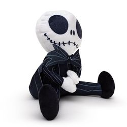 Buckle-Down For Dog Black/White Plush Jack Skellington Squeak Dog Toy 1 pk