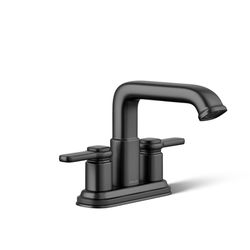 Kohler Envelu Matte Black Modern Centerset Bathroom Sink Faucet 4 in.
