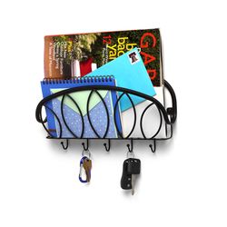 Spectrum Leaf 3 in. L X 12.25 in. W X 7.5 in. H Black Letter Holder