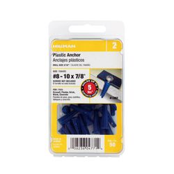 HILLMAN .164 in. D X 7/8 in. L Plastic Flat Head Conical Anchor 50 pk
