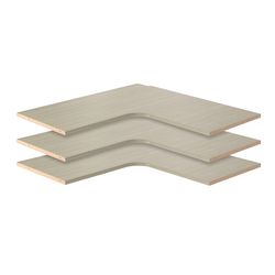 Easy Track 30 in. W X 30 in. D Weathered Gray Wood Corner Shelf
