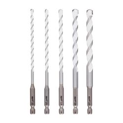 Milwaukee Shockwave Assorted in. X 6 in. L Carbide Tipped Drill Bit Set Hex Shank 5 pc