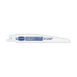 Century Drill & Tool 6 in. Bi-Metal Contractor Series Reciprocating Saw Blade 6 TPI 5 pk