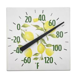 Taylor 120 deg Lemons Thermometer 8 in. L X 8 in. W White
