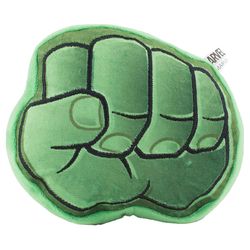 Buckle-Down Marvel Comics For Dog Black/Green Plush Hulk Fist Squeaky Dog Toy 1 pk