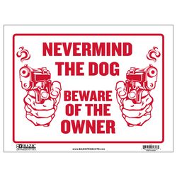 Bazic Products English White Novelty Sign 12 in. H X 16 in. W