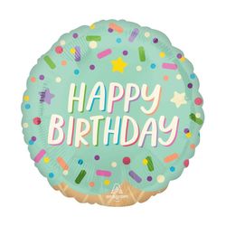Anagram Balloons Ice Cream Birthday Foil Balloon 1 pk