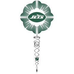 Spinfinity Designs Stainless Steel 14 in. New York Jets Wind Spinner Mini Set