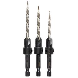 Milwaukee Assorted in. X 0.3 in. L High Speed Steel Drill and Countersink Set Quick-Change Hex Shank