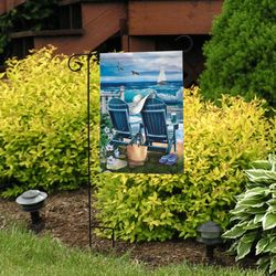 Briarwood Lane Seaside Escape Summer Garden Flag 12.5 in. W X 18 in. L