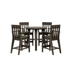 Breeo 5 pc Milwaukee Brown Poly Lumber Dining Set