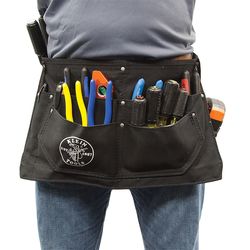 Klein Tools Heavy Duty 6 pocket Canvas Tool Apron Black 1 pk