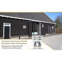Evolve Terra Flat Black Water-Based Barn and Fence Paint Exterior and Interior 5 gal