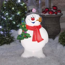 Gemmy Frosty LED White Frosty 24 in. Yard Decor