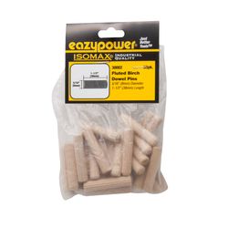 Eazypower Isomax Fluted Wood Dowel Pin 5/16 in. D X 1-1/2 in. L 33 pk