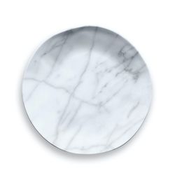 TarHong Gray/White Melamine Carrara Marble Salad Plate 8.5 in. D 1 pc