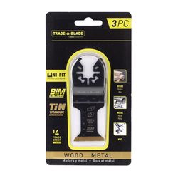 Trade A Blade 1-1/4 in. Titanium-Coated Bi-Metal Oscillating Blade Multi-Material 3 pk