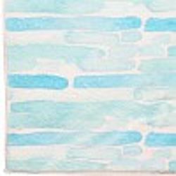 Cozy Living 21 in. W X 54 in. L Blue/White Beach Walk Polyester Accent Rug