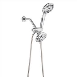 Oakbrook Collection Chrome Plastic 6 settings Showerhead Combo 1.8 gpm