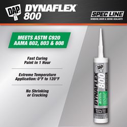 DAP Dynaflex 800 Beige Elastomeric Polymers Door/Siding/ Window Waterproof Sealant 10.1 oz