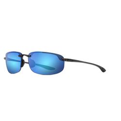 Maui Jim Ho'okipa Sunglasses Unisex Smoke Gray Frame Blue Hawaii Lens Polarized