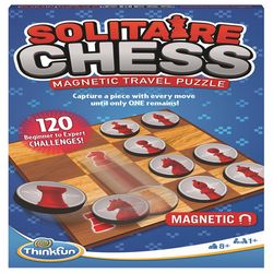 ThinkFun Solitaire Chess Magnetic Puzzle Multicolored