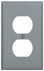 Leviton Gray 1 gang Thermoset Plastic Duplex Wall Plate 1 pk