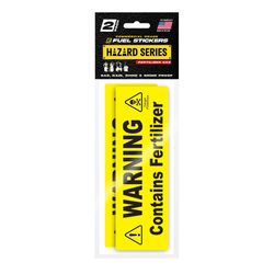 Fuel Stickers 2 in. H X 6 in. W Rectangle Yellow Fuel Sticker Label 2 pk